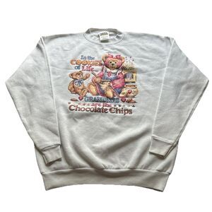 Vintage Tultex‎ Women’s Medium Grandmacore Pullover Crewneck Sweatshirt